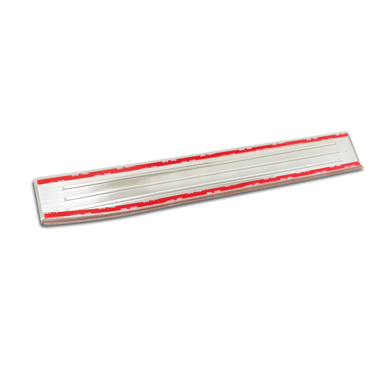 Inox door sill protectors  Dacia Duster III 2024- - 'Lines' - 4-pieces