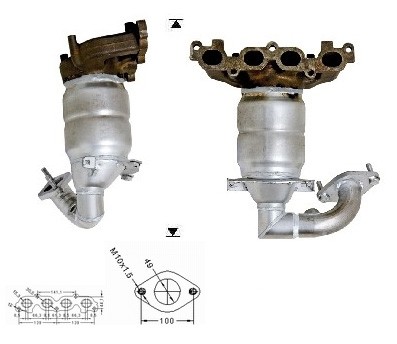 Ford FIESTA 1.4i 16V 1388 cc 59 Kw / 80 cv ZH14 Magnaflow CAT Bo