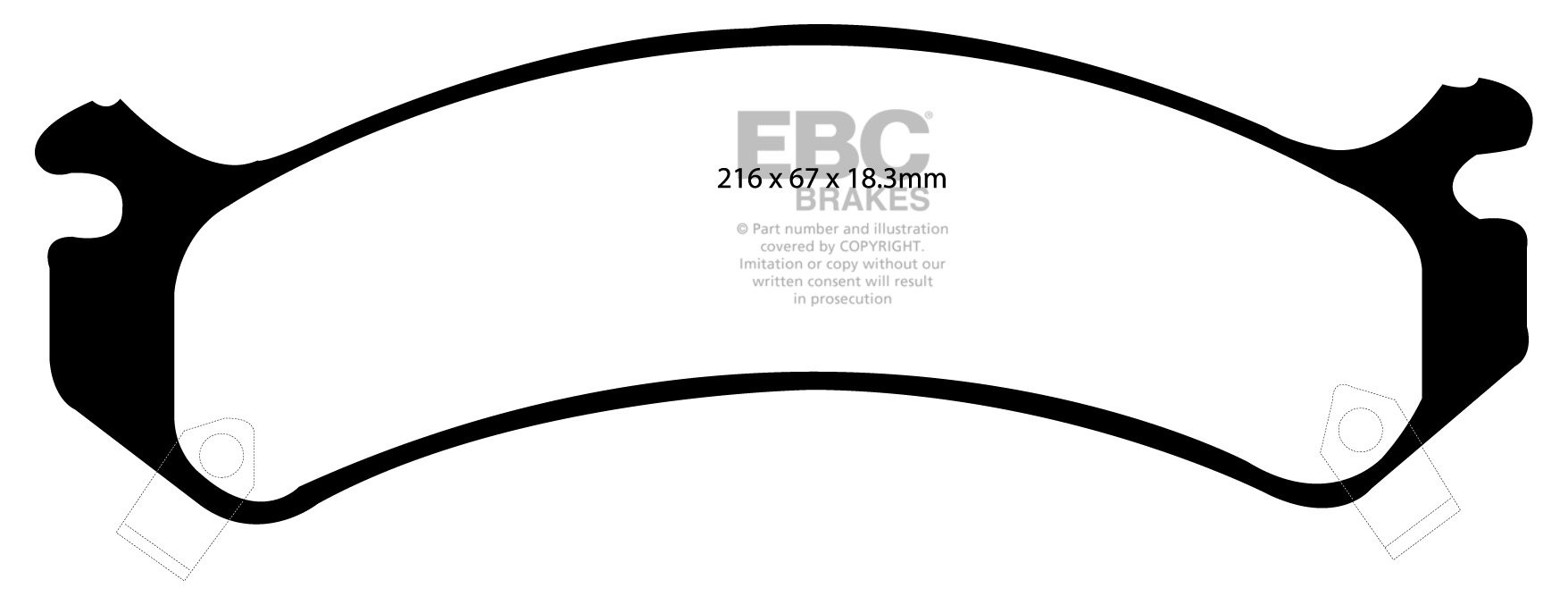 EBC Brakes FIAT 132 2.0 76-77 Remblokken achterzijde