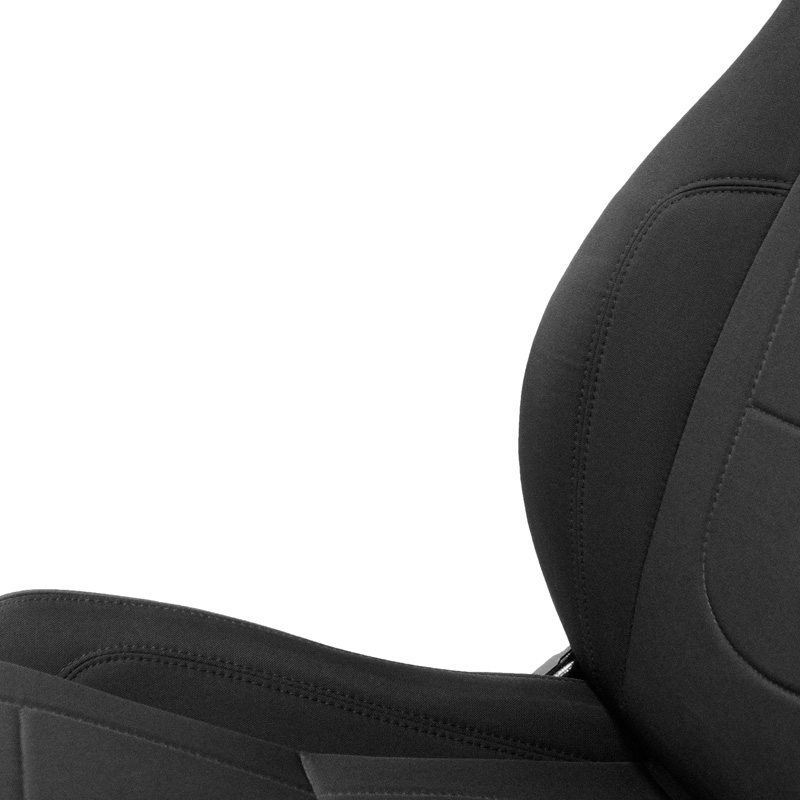 Sport seat 'Retro II' - Black - Dual-side reclinable back-rest - incl. slides