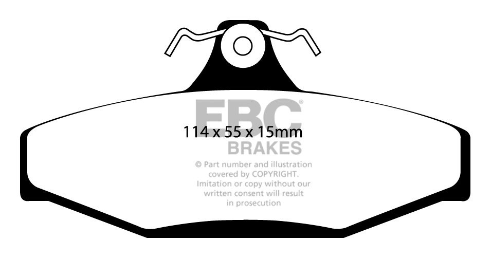 EBC Brakes SSANGYONG Korando 2.3 97-98 Remblokken achterzijde