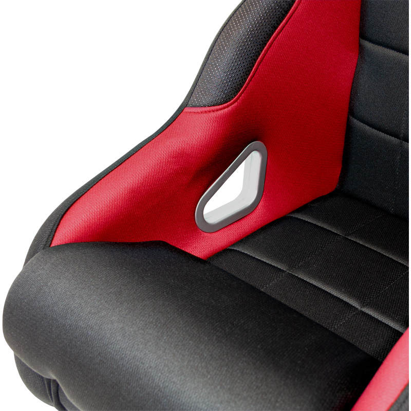 Sport seat 'K5' - Black/Red - Non-reclinable back-rest - incl. slides