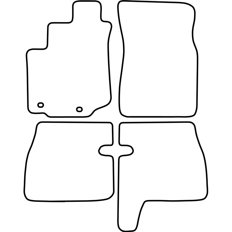 Set velour car mats  Ssang Yong Musso Sport 2005-