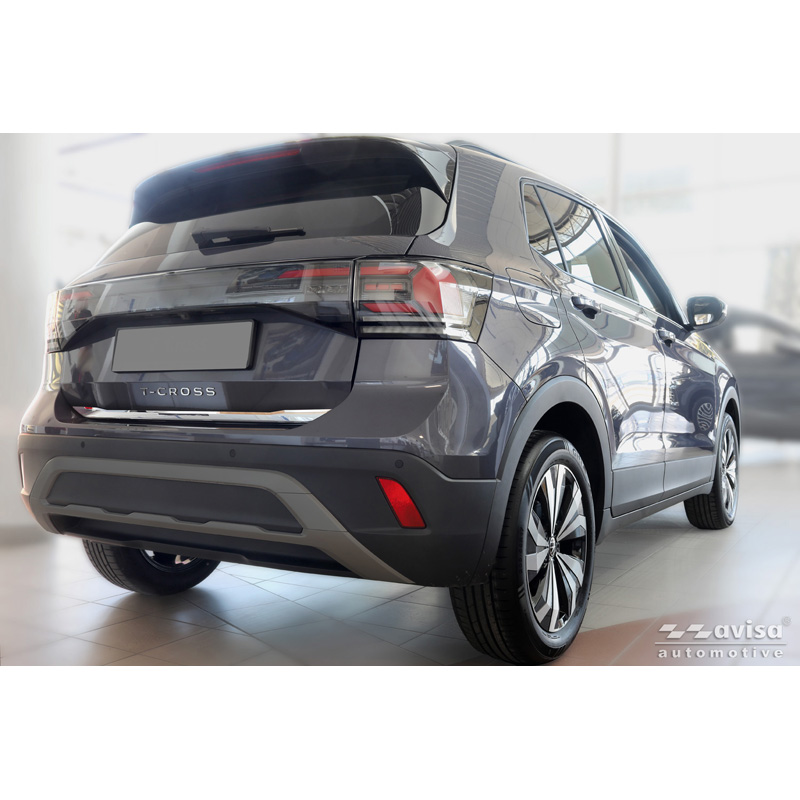 Avisa Chrome Stainless Steel Trunk Tailgate Trim Cover  Volkswagen T-Cross 2019-2024 & Facelift 2024-