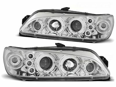 Headlights Peugeot 306 97-00 Angel Eyes Chrome