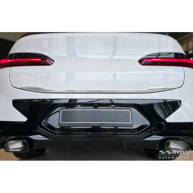 Avisa Brushed Stainless Steel Trunk Tailgate Trim Cover  BMW X4 II (G02) M-Sport Facelift 2021-