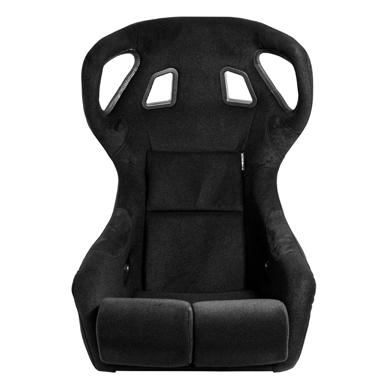 Sport seat 'BS6' - Black - Non-reclinable fibreglass back-rest - incl. slides