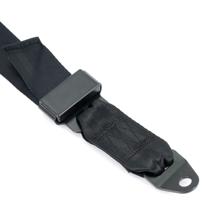 Racing Seat Belt 3-Point Black + E-mark (2-inch)
