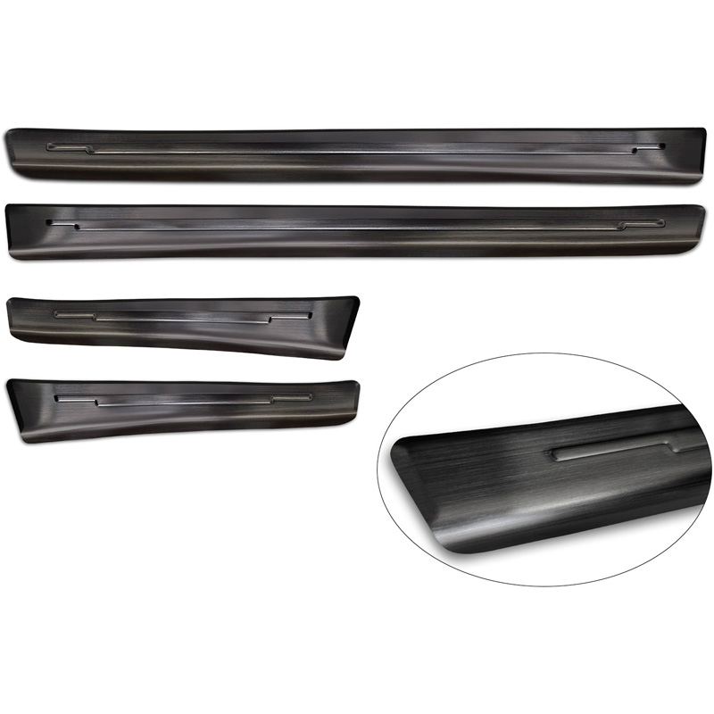 Avisa Black Inox door sill protectors  Subaru Forester (SL) 2024- - 4-pieces