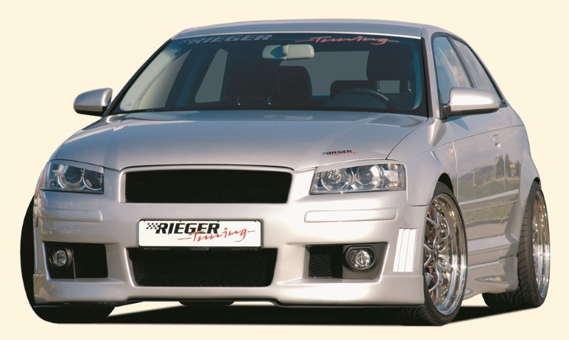 Spoilerzwaard Carbon-Look voor Frontbumper Audi A3 8P versie Rie