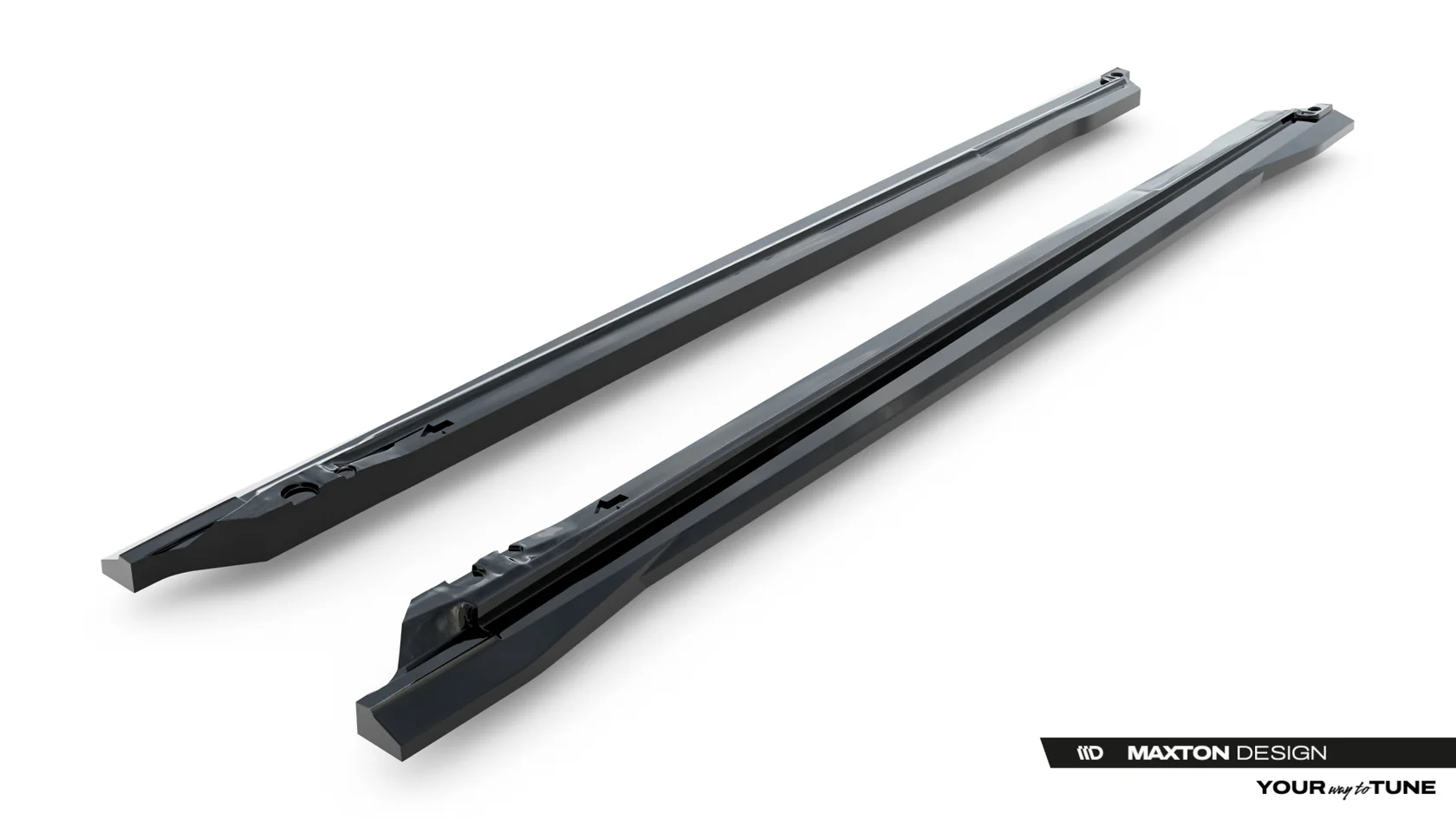 Zijskirts passend voor Audi SQ5 / Q5 S-Line Sportback / SUV Mk3 Maxton Glans Zwart