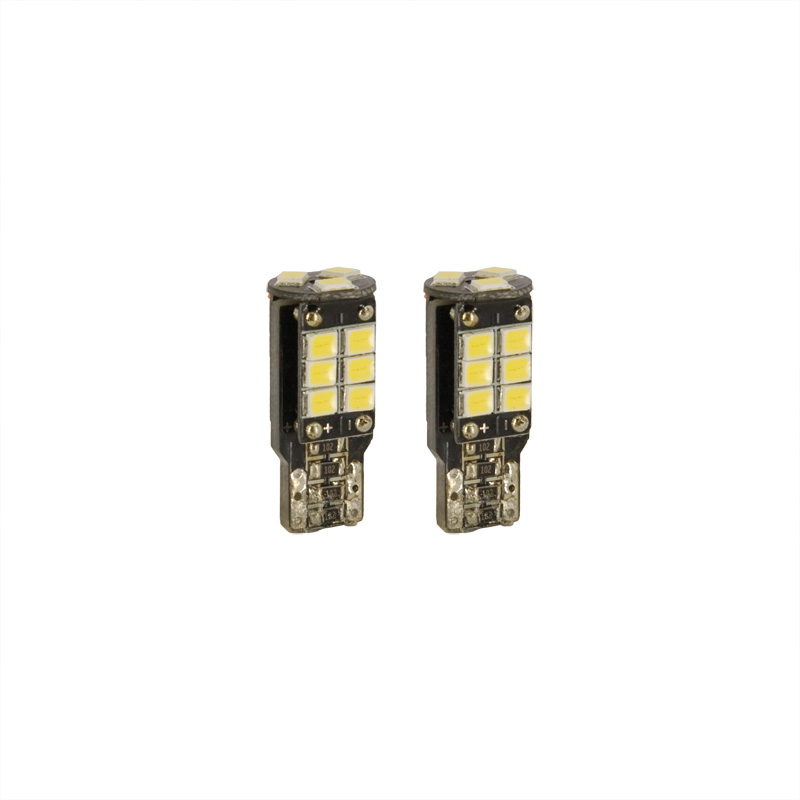 T-10 LED 15Q Bulbs 12V Xenon-Optics White, set of 2 pieces, with CAN-bus resistance