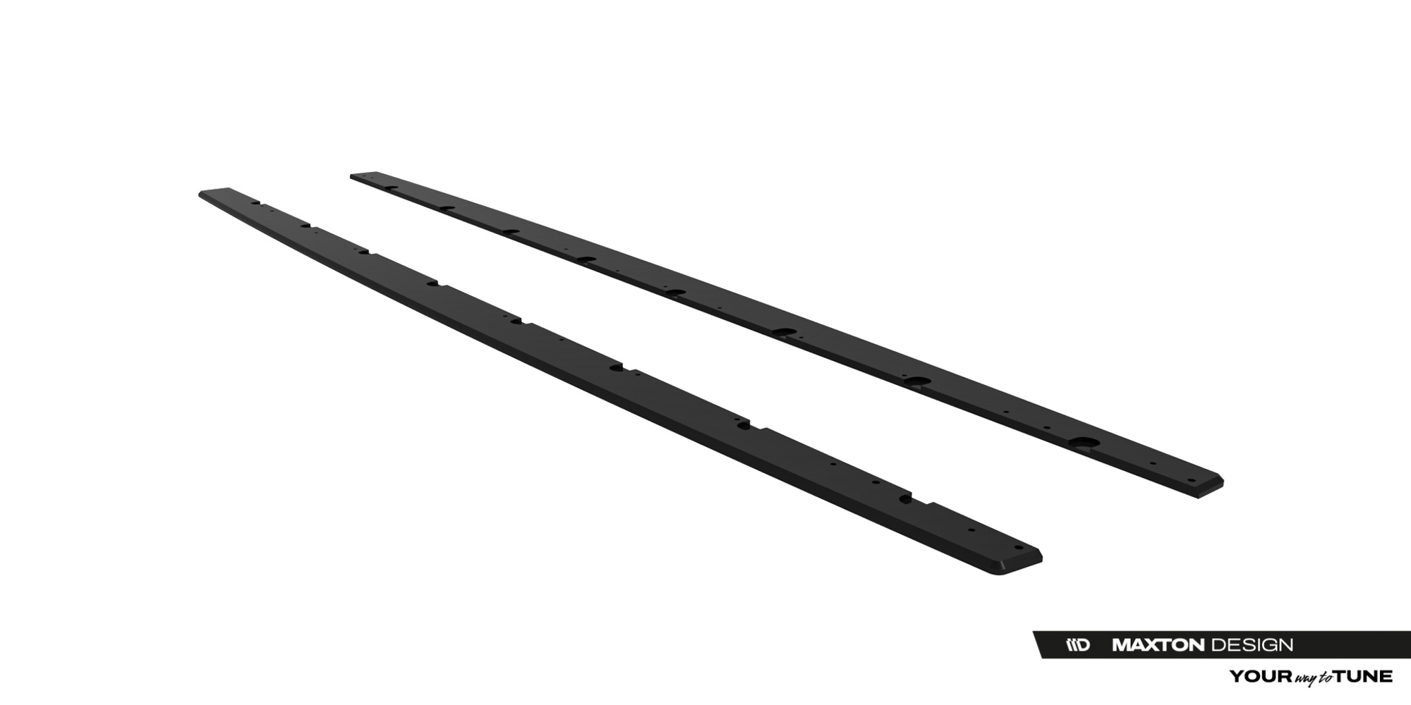 Street Pro Zijskirts passend voor BMW M135i F70 / BMW M235i F74 Maxton Glanzend zwart