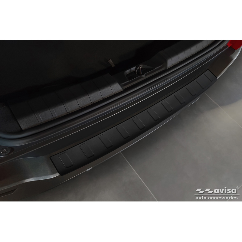Matt Black Stainless Steel Rear bumper protector  Jeep Avenger + EV 2023- 'Ribs'