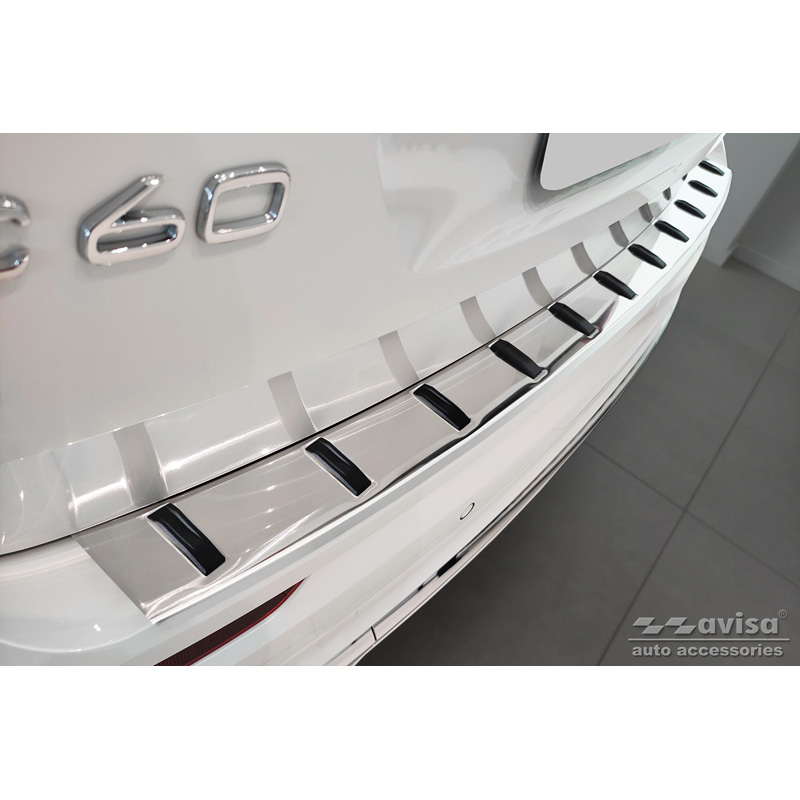 Stainless Steel Rear bumper protector  Volvo XC60 II 2017-2021 & Facelift 2021- (incl. R-Design) 'STRONG EDITION'