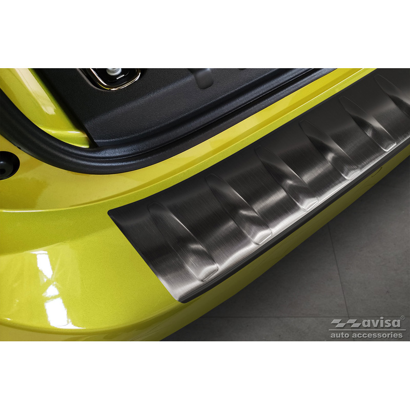 Black Stainless Steel Rear bumper protector  Volkswagen ID.Buzz + Cargo 2022- 'Ribs'