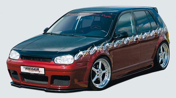 Sideskirts VW Bora Rieger with uitsnede
