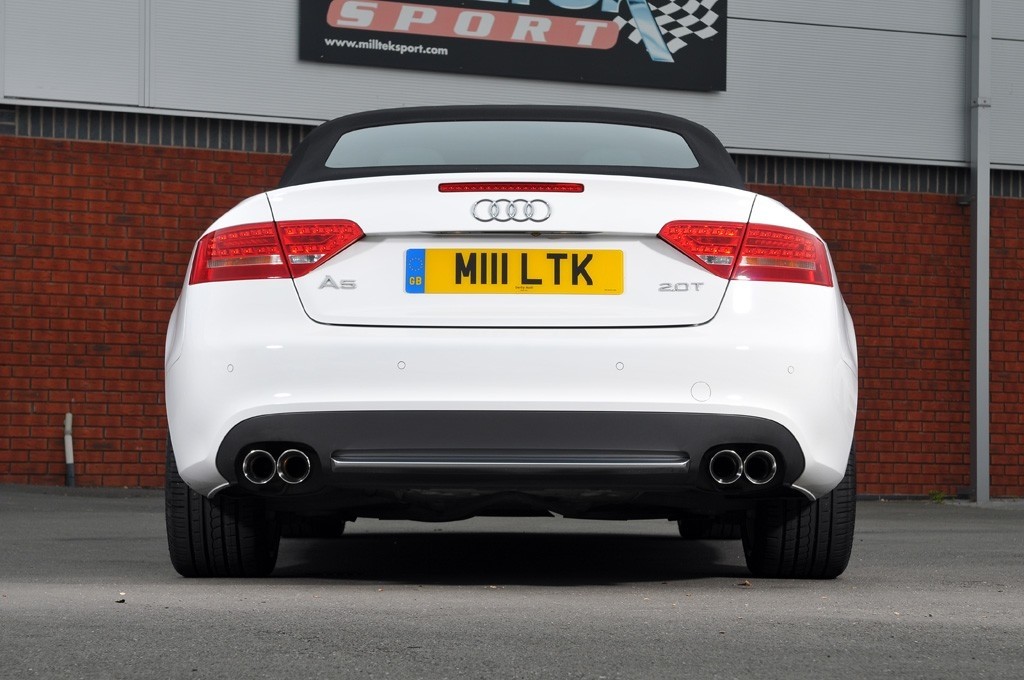 Milltek Audi A5 8T Cabriolet 2.0 TFSI 2WD cat-back quad systeem