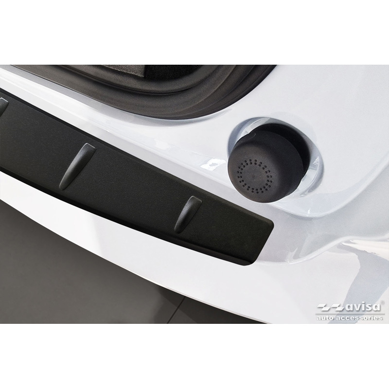 Matt Black Stainless Steel Rear bumper protector  Volvo EX30 2023- 'Ribs'