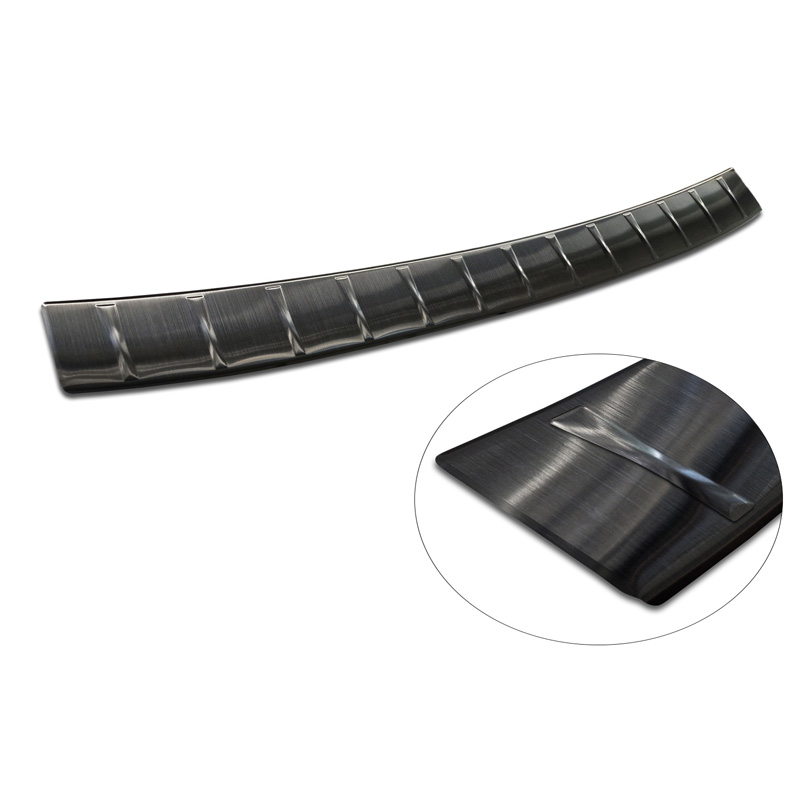 Black Stainless Steel Rear bumper protector  Skoda Superb IV Combi 2023- 'Ribs'
