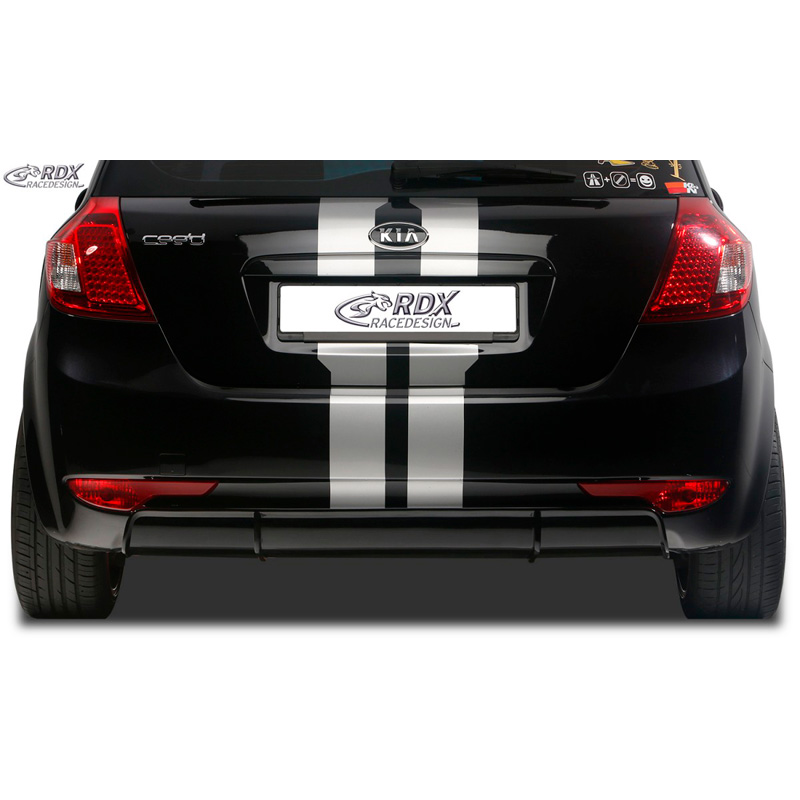 Rear bumper skirt 'Diffuser'  Kia Cee'd ED HB 2007-2012 (ABS glossy black)