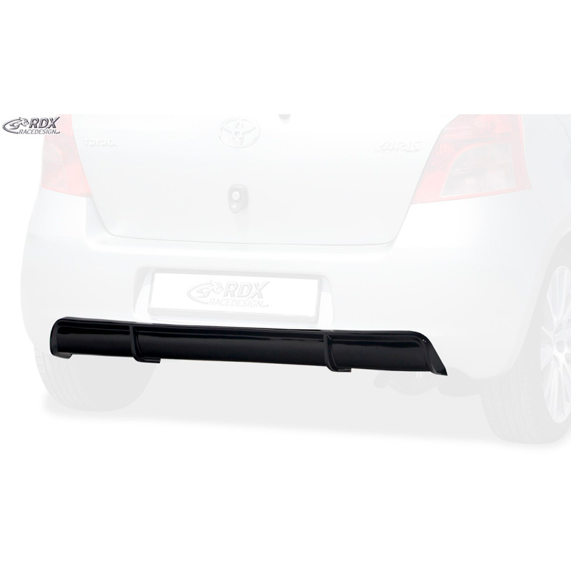 Rear bumper skirt 'Diffuser'  Toyota Yaris P9 2005-2008 (ABS glossy black)
