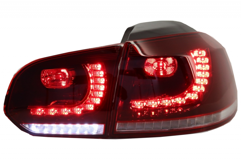 Taillights led VW Golf VI 10/08- R-look Dynamic red/Smoke