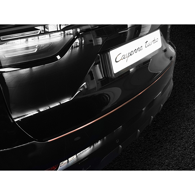 Stainless Steel Rear bumper protector 'Deluxe'  Porsche Cayenne III 2017- 'Performance' Brushed Copper/Copper Carbon