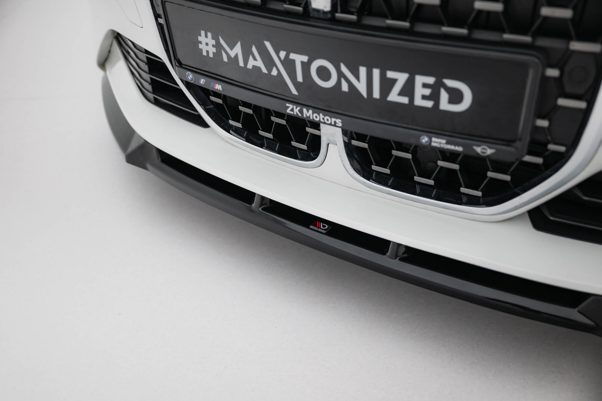 Voorspoiler passend voor BMW 4 Coupe / Cabrio G22 / G23 Maxton Glanzend zwart