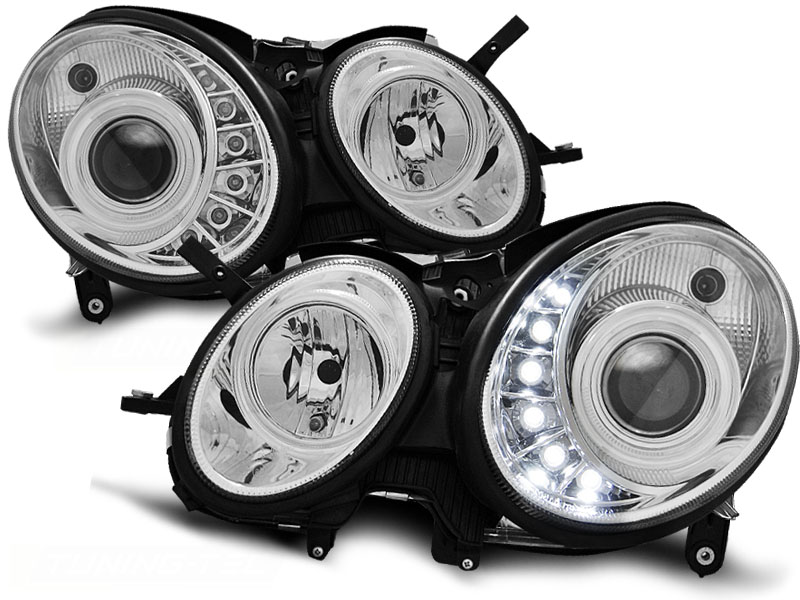 Headlights Dayline Mercedes-Benz E-Klasse Typ W211 Bj. 06-08 chro