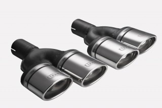 Uitlaatsierstuk Rechts dubbel ovaal 45mm RVS ultersport