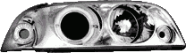 Headlights Fiat Punto 1 Angel eye Chrome