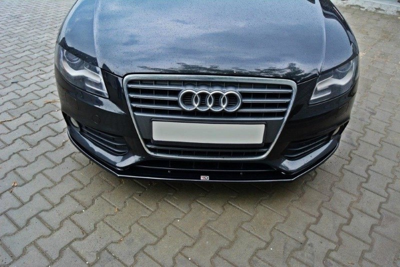 Voorspoiler passend voor Audi A4 B8 V.2 Glanzend Zwart