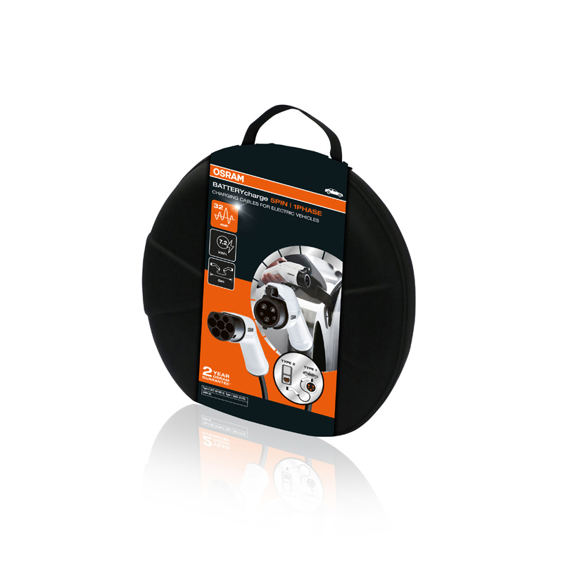 Osram BATTERYcharge 5PIN Type2>1 32A 1ph (5m) - Charging Cable EV
