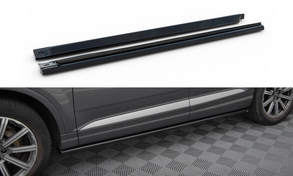 Zijskirts passend voor Audi Q7 4M Maxton Glans Zwart