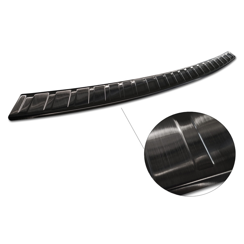 Black Stainless Steel Rear bumper protector  BMW iX3 (G08) 2020- 'Ribs'