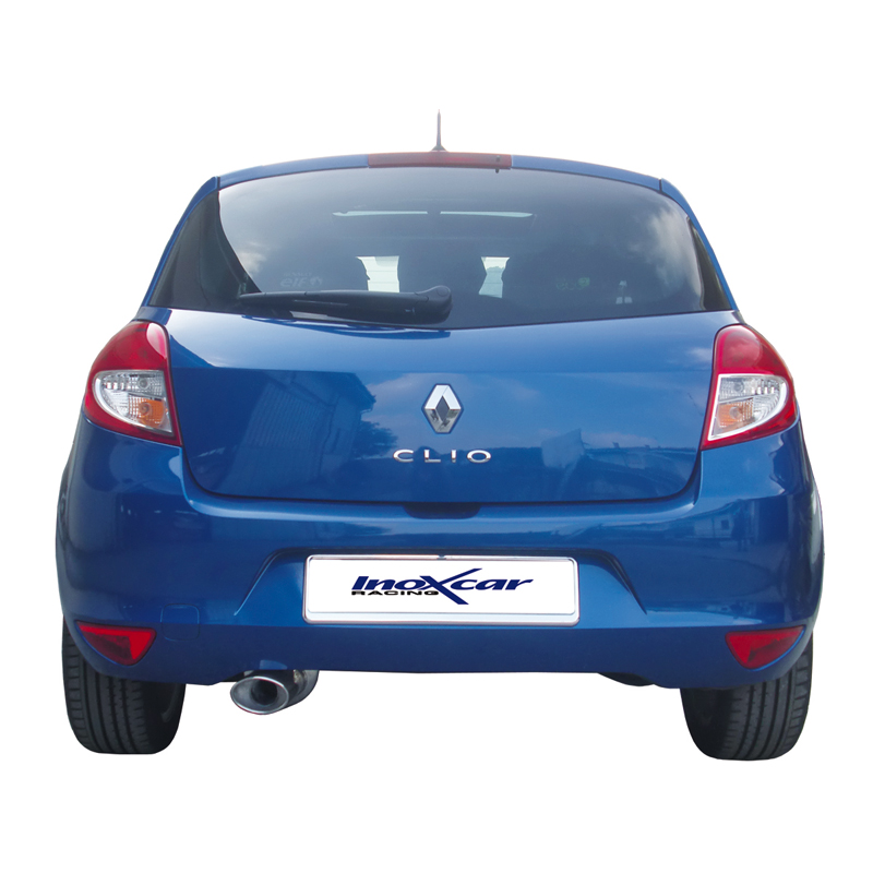 100% Inox Sport Exhaust  Renault Clio III 1.2 16v (75HP) 2005- 120x80mm