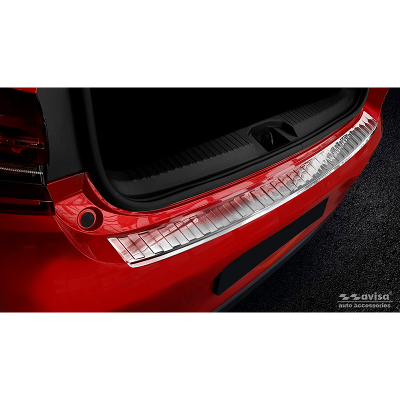 Stainless Steel Rear bumper protector  Renault Clio E HB 5-doors 2019- Incl. Facelift 'Ribs'