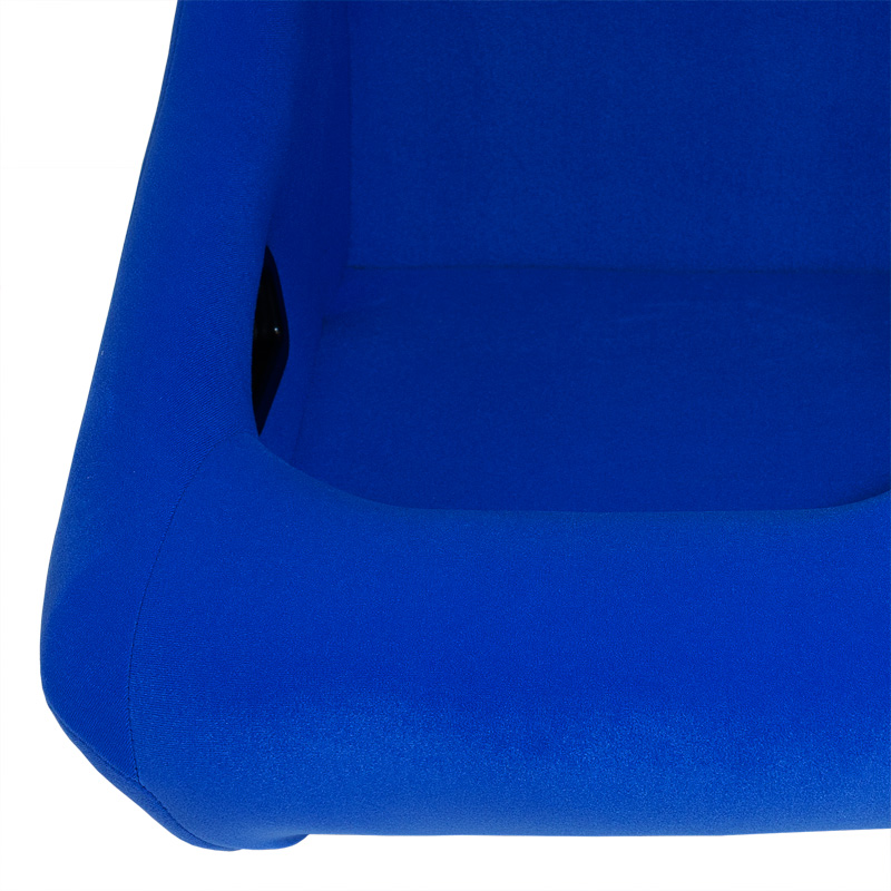 Sport seat 'Zandvoort' - Blue - Non-reclinable back-rest - incl. slides