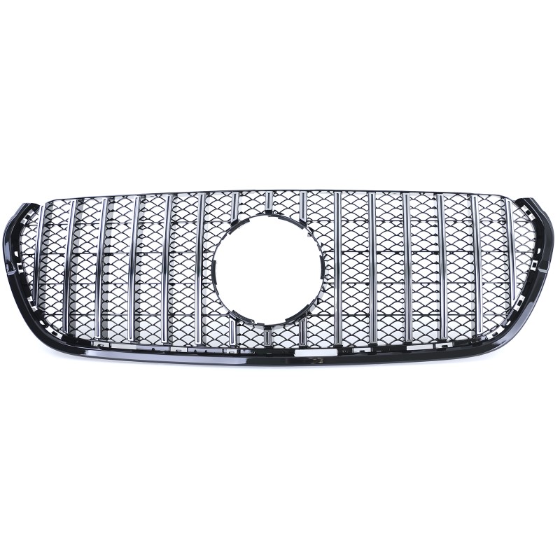 Grill passend voor Mercedes X klasse W470 17-20 GT Look Zwart/Chroom