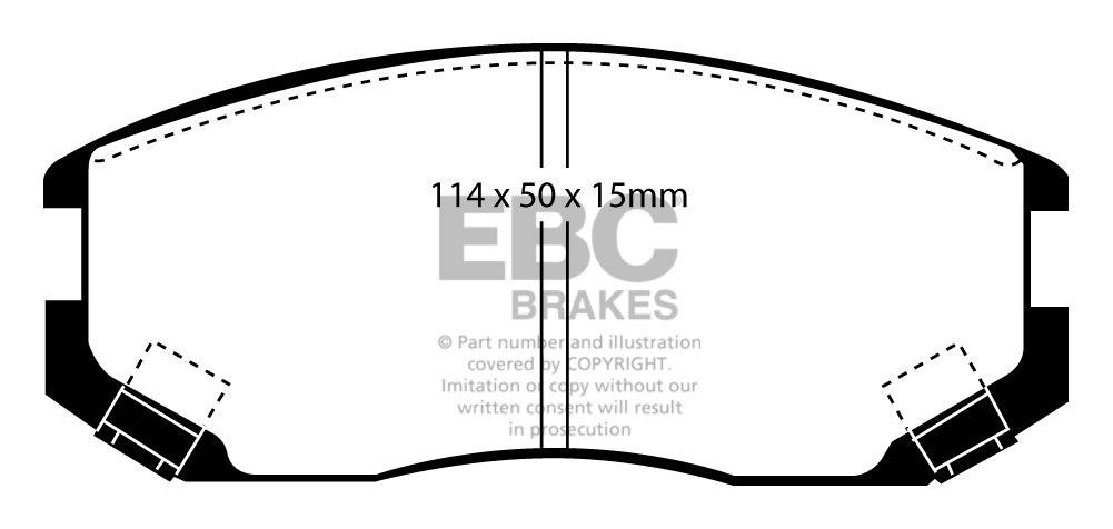EBC Brakes PROTON Compact 1.3 (C96A) 95-2001 Remblokken voorzijd