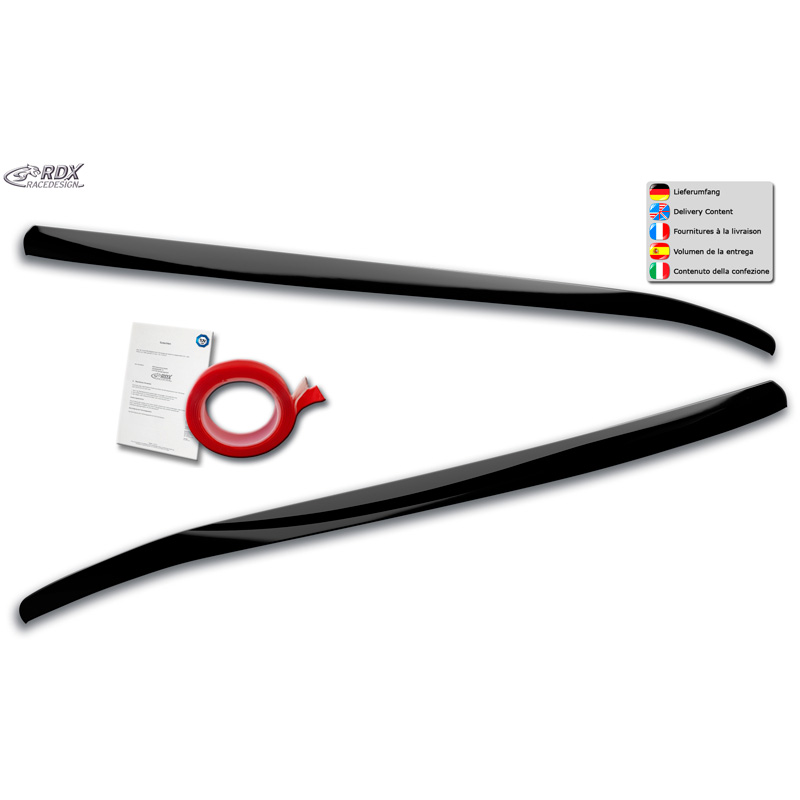 Head light spoilers  Ford Focus IV Hatchback/Wagon/Sedan 2018-2022 (ABS Gloss Black)