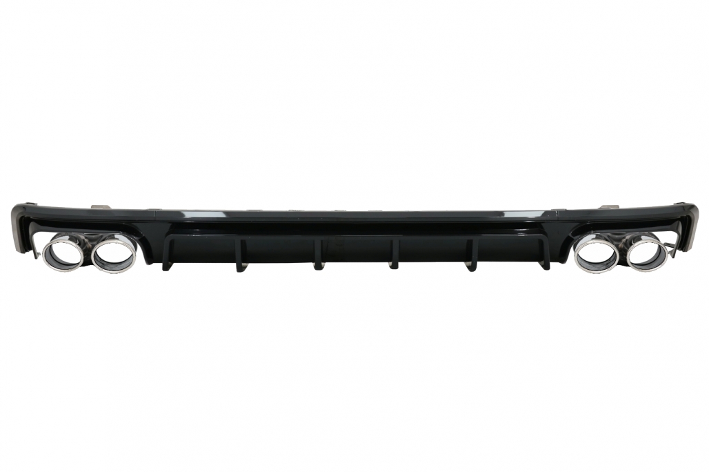 Diffuser passend voor Audi A6 S-Line C8 Zwart incl. sierstukken Zwart