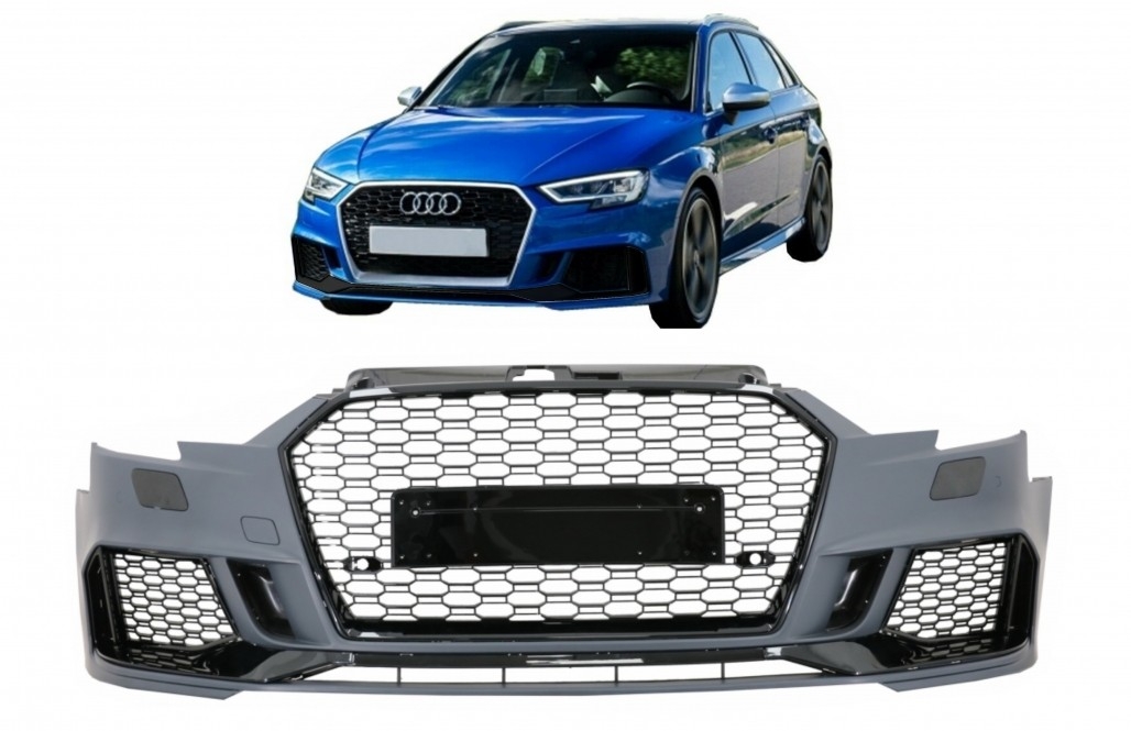 Voorbumper passend voor Audi A3 8V 2015-2018 RS3-Look Hatchback & Sportback