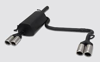 muffler VW Passat Duplex 1996-2005 RVS eindstuk 2x80mm rond u