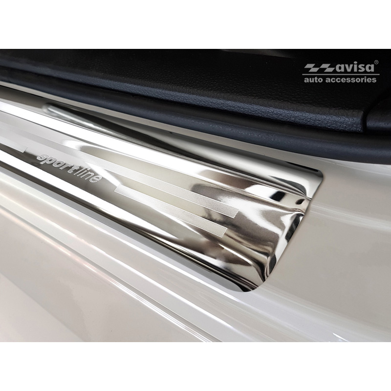Stainless Steel Door sill protectors  Honda Civic X HB 5-doors 2017-2022 'Sportline' - 4-pieces