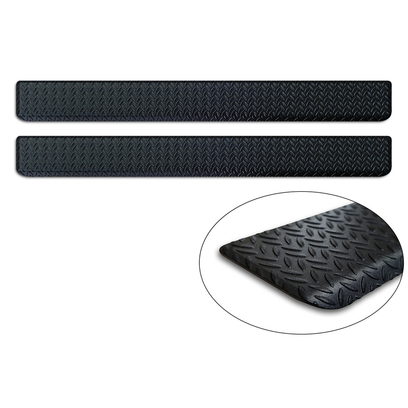 Aluminium door sill protectors 'Riffled Plate'  Mercedes Vito III / V-Class (W447) 2014- - 2-pieces - Black