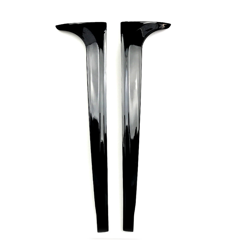 Set rear window side spoilers  Volkswagen Polo (AW1) 2017- (ABS Glossy Black)
