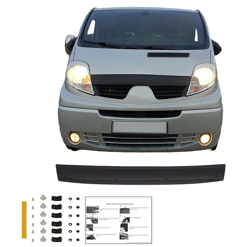 Bonnet Protector  Renault Trafic X83 01-2014 - Gloss black