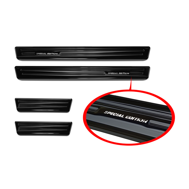 Black Stainless Steel Door sill protectors  Subaru XV II 2017- 'Special Edition' - 4-pieces